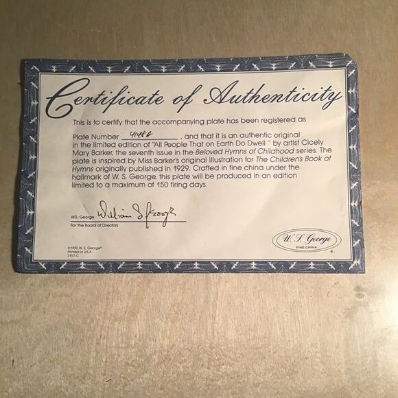 Cicely Mary Barker Collection Plate 1990 All People that on Earth Do Dwell - Picture 3 of 4